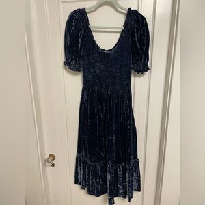 Hill House Louisa Nap dress in navy blue